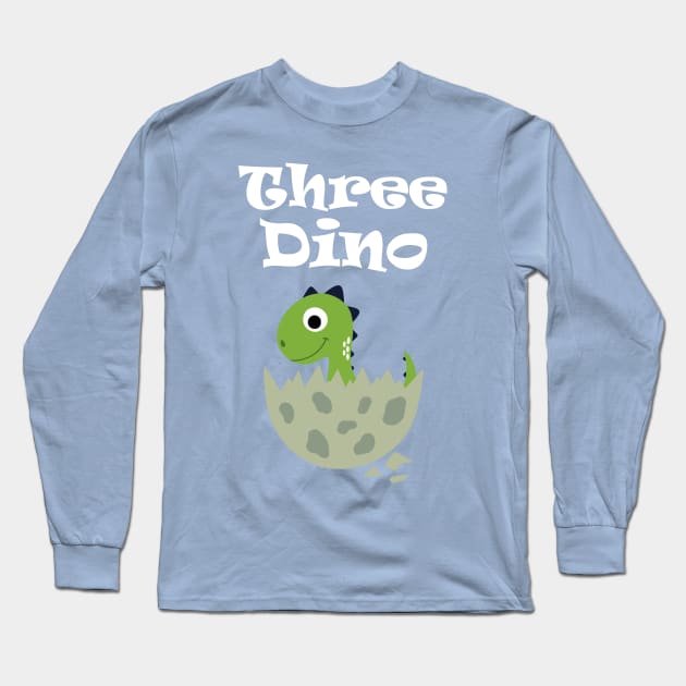 Boys Birthday Dinosaur Long Sleeve T-Shirt by Work Memes